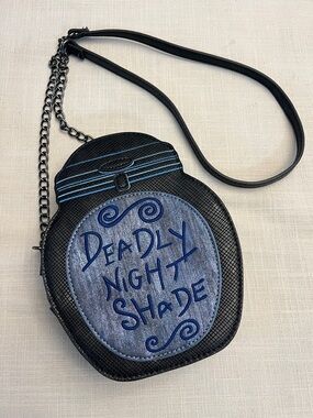 Like new! ‘Deadly Night Shade' Black Crossbody Purse